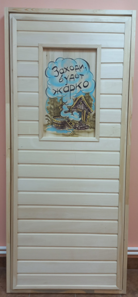 Дверь из вагонки с панно 2D 800*1800 