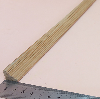 Галтель (раскладка угловая), Клееная 15x15x2500 Хвоя 