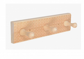 Вешалка 3-х рожковая "Рогожка" 25х6,5х7,5 см, липа