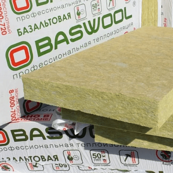Плита из мин.ваты 45 кг/м3 Baswool 100х600х1200 (6п/пач, 0,432м3, 4,32м2) 